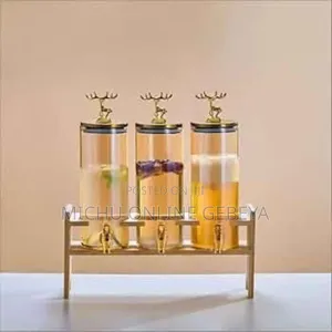 Glass Dispenser Jar With Bamboo Stand/Free Delivery