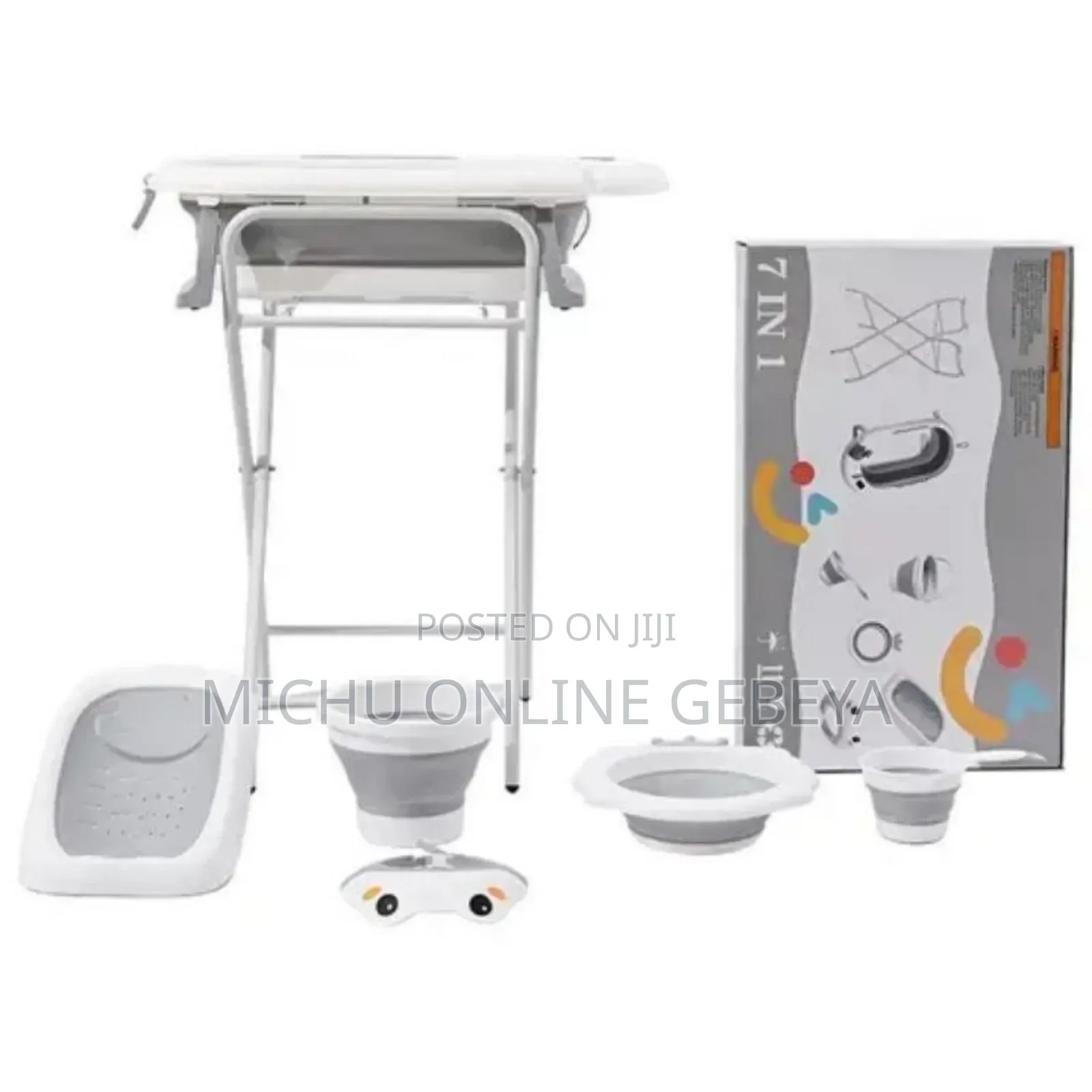 7-in-1 Newborn Baby Bathing Tub Set With Stand/Free Delivery