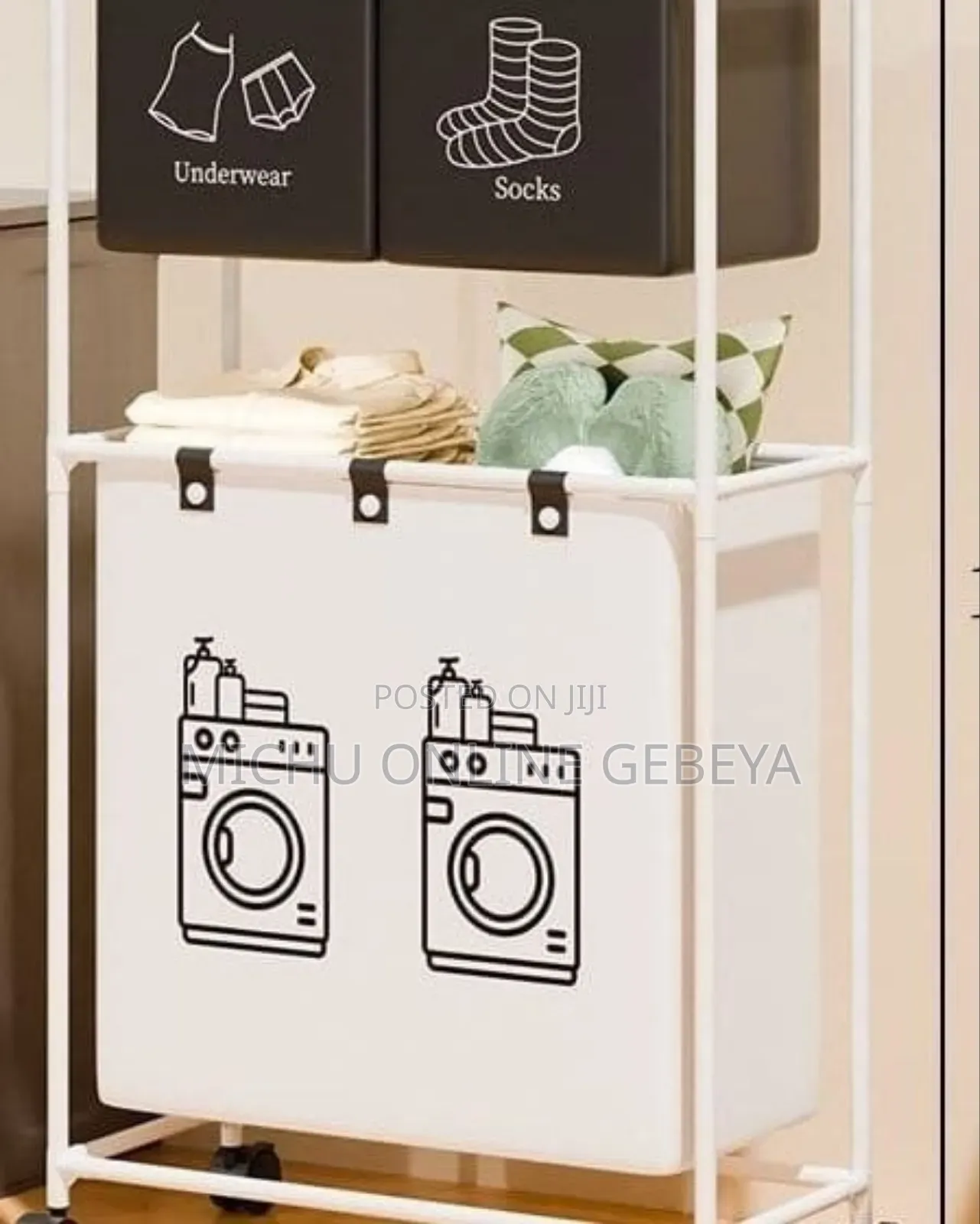 Foldable Laundry Basket የቆሸሹ ልብሶች ማስቀመጫ/Free Delivery