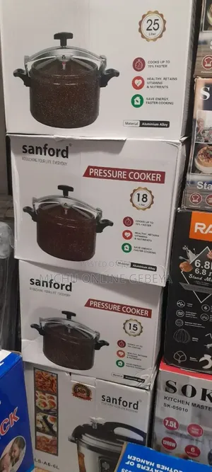 Sanford የሚጣድ የ Aluminium Alloy Pressure Cooker/Free Delivery