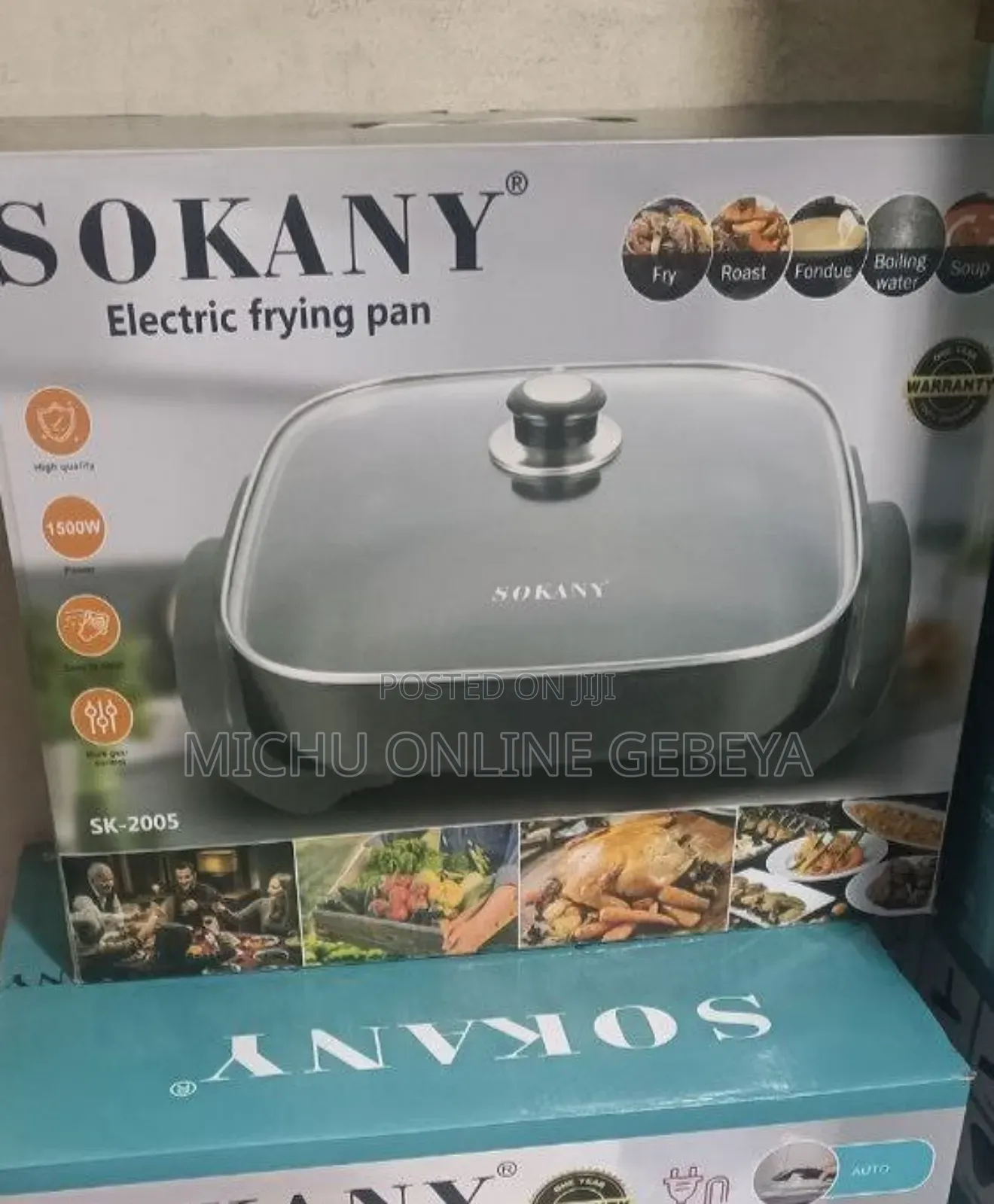 Sokany 30 Cm Frying Pan የኤሌክትሪክ መጥበሻ/Free Delivery