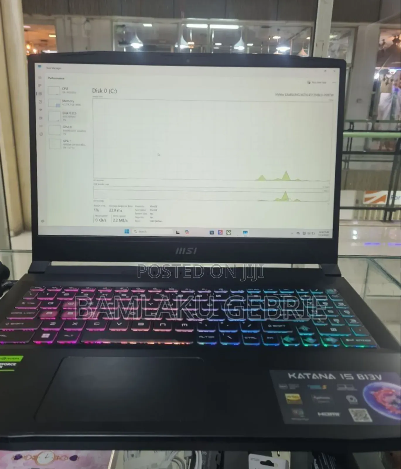 New Laptop MSI Katana GF66 16GB Intel Core i7 SSD 1T