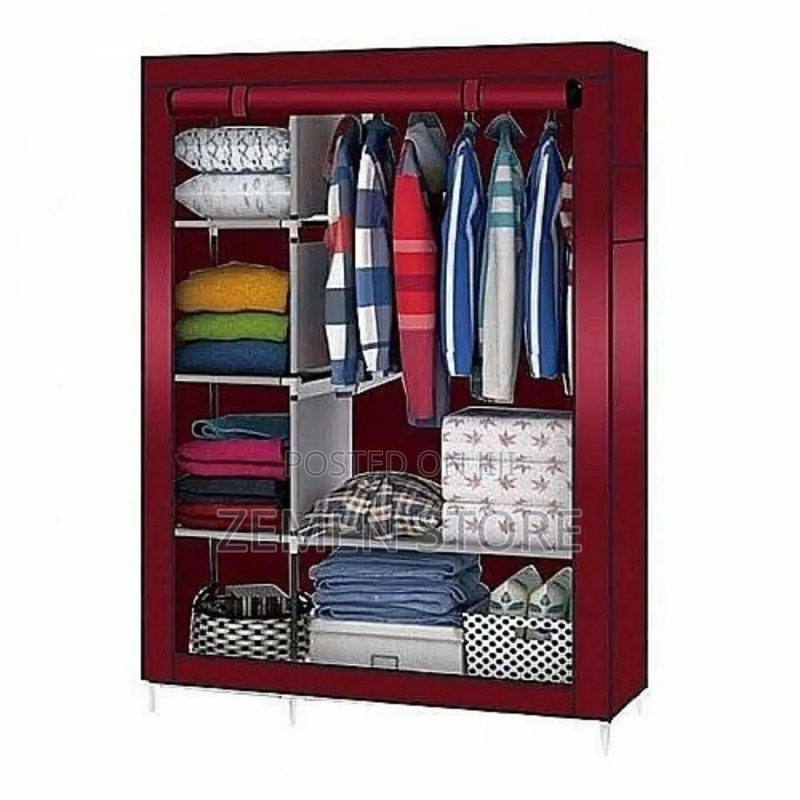 Portable Storage Wardrobe - በቀላሉ የሚገጣጠም ዘመናዊ የልብስ ማስቀመጫ ቁምሳጥን
