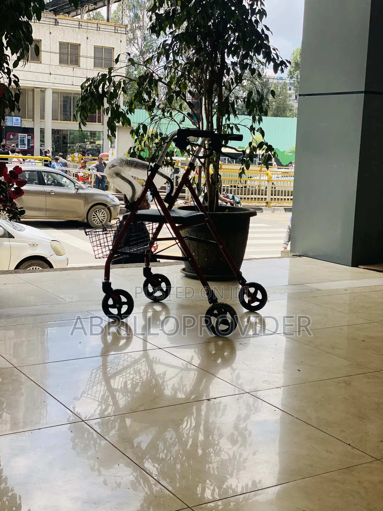 Rollator Walker With Adjustable Folding Armrests