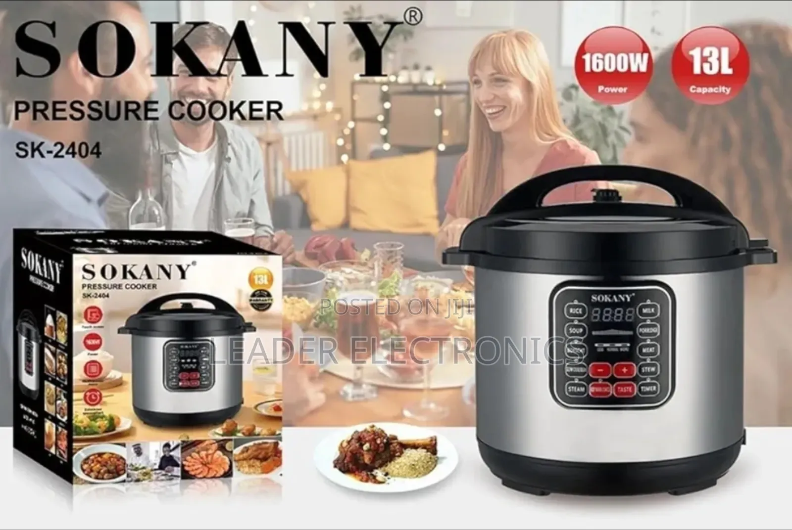 Sokany Pressure Cooker 13 L – Smart High Capacity Cooking