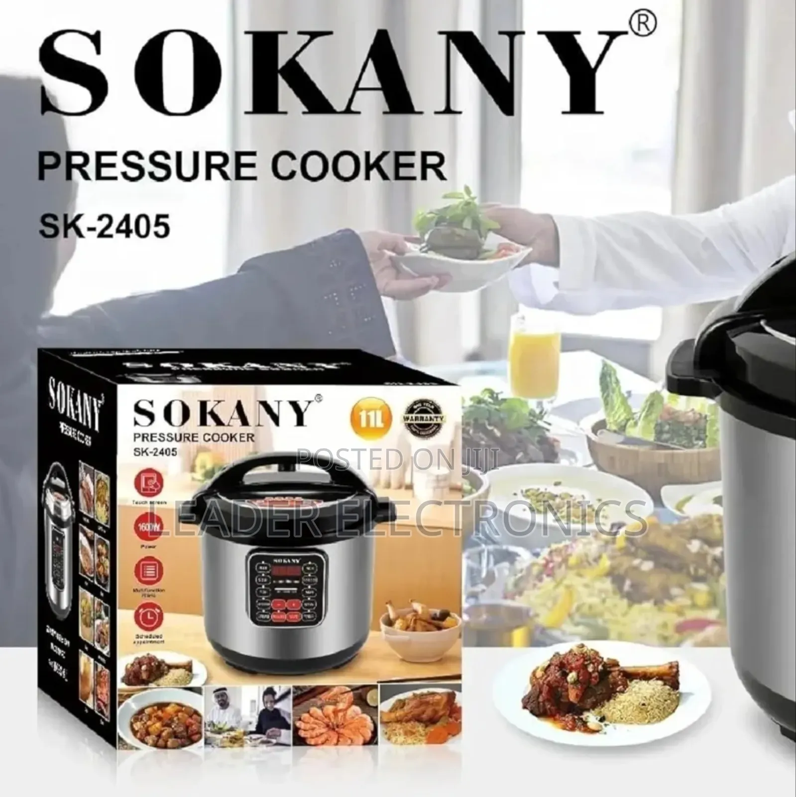 Sokany Pressure Cooker 11 L – Smart High Capacity Cooking