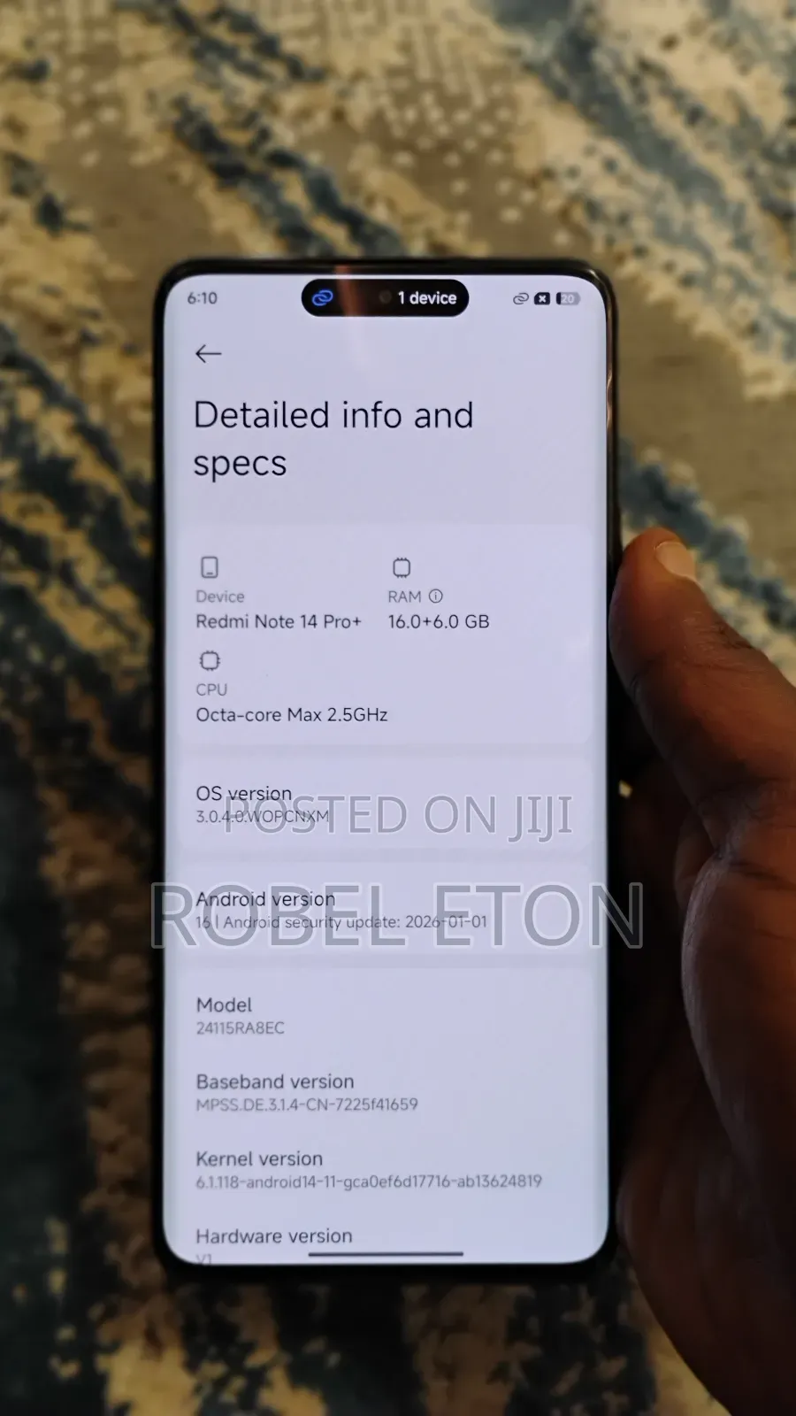 New Xiaomi Redmi Note 14 Pro+ 512 GB Black