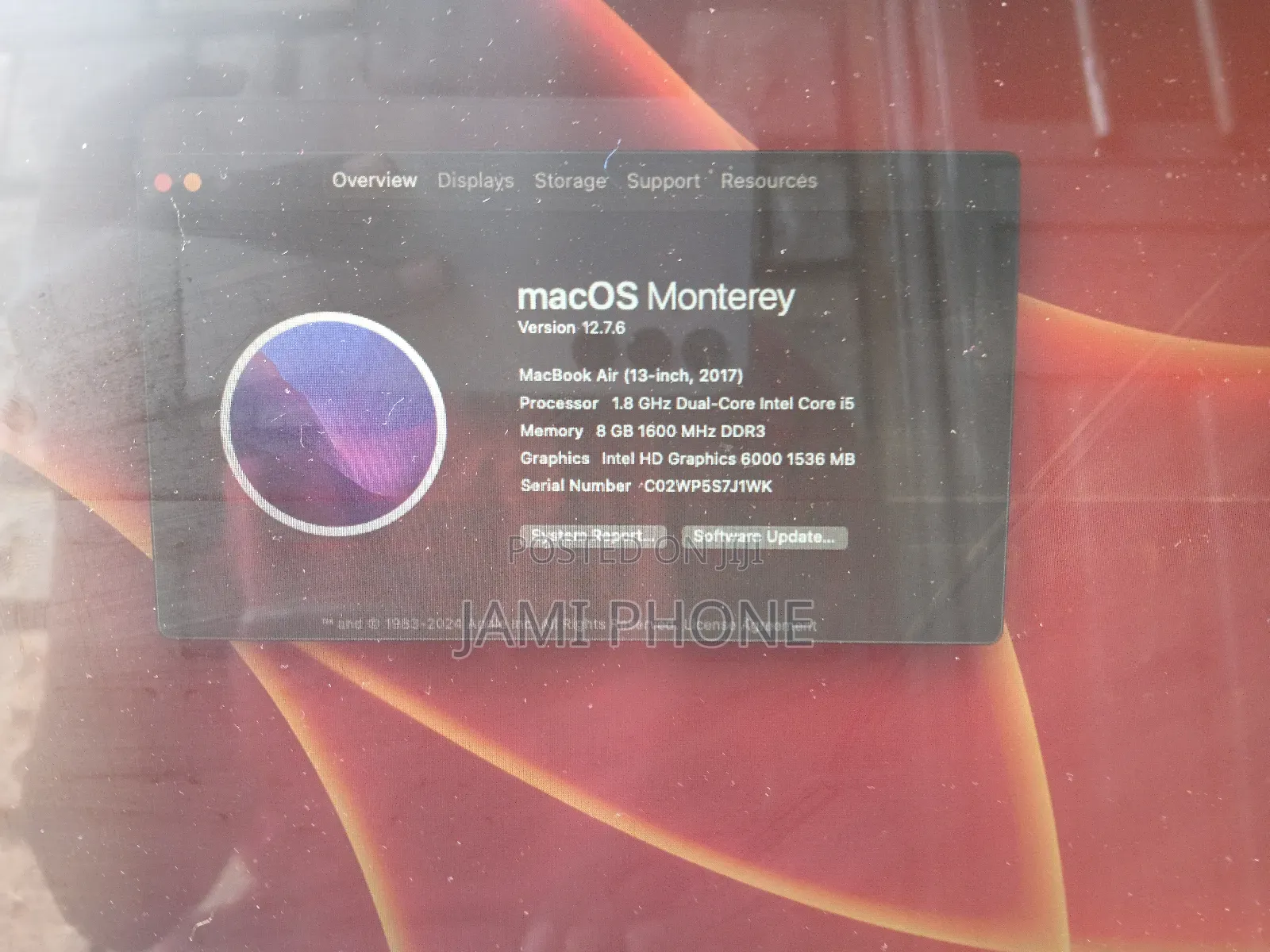 Laptop Apple MacBook Air 2017 8GB Intel Core i5 SSD 140GB