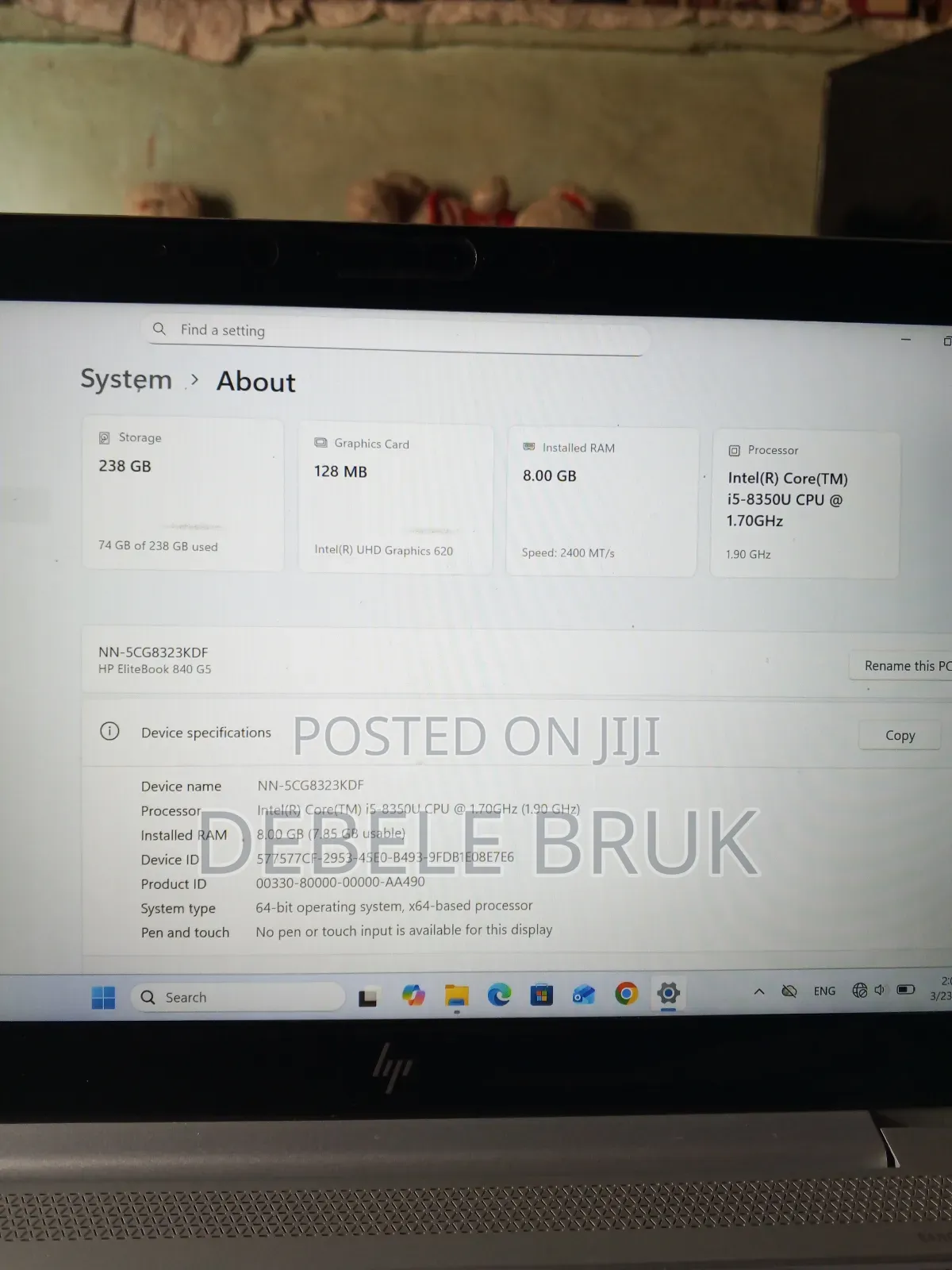 Laptop HP EliteBook 840 8GB Intel Core i5 HDD 256GB