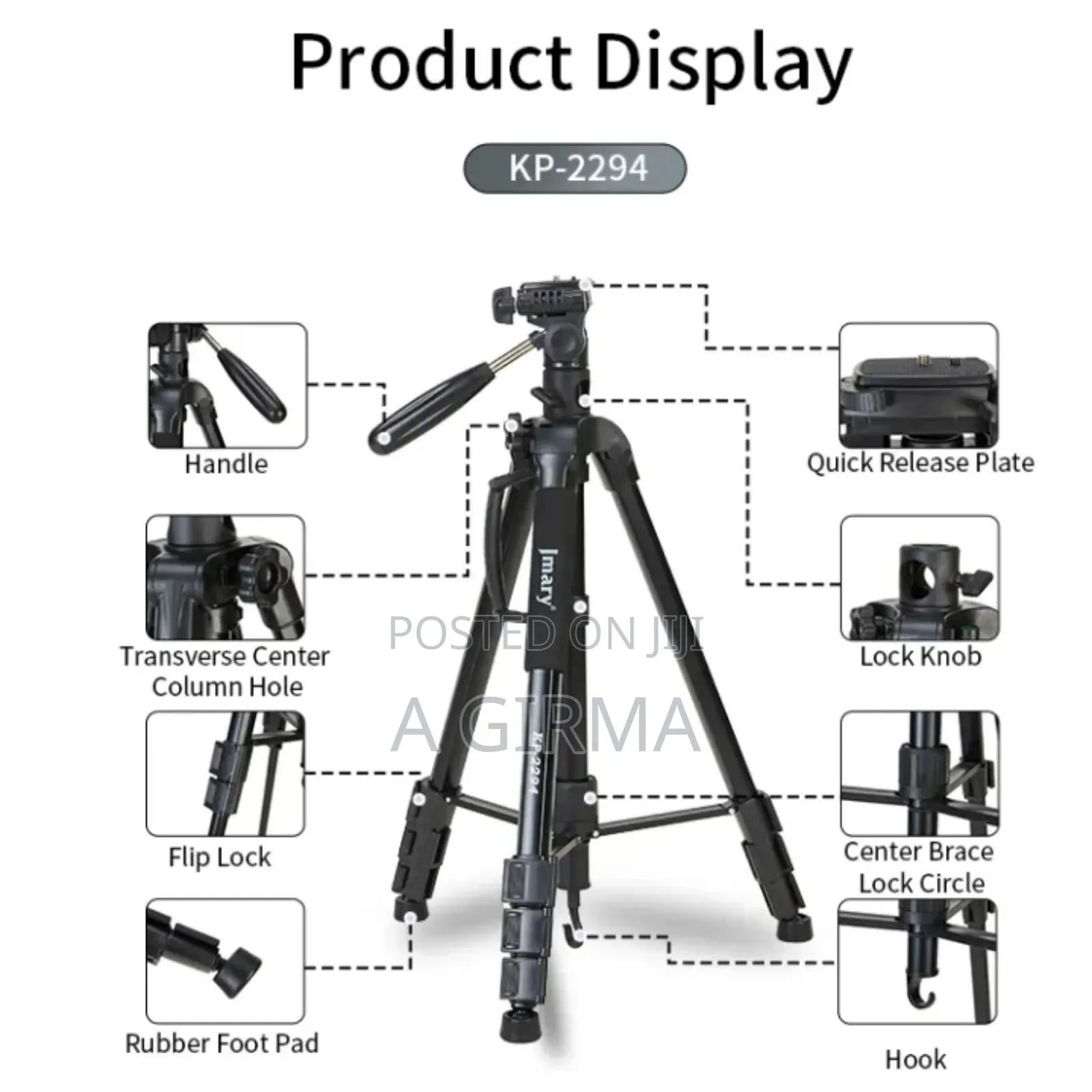 Jmary Kp-2294 Multifunctional Professional Tripod