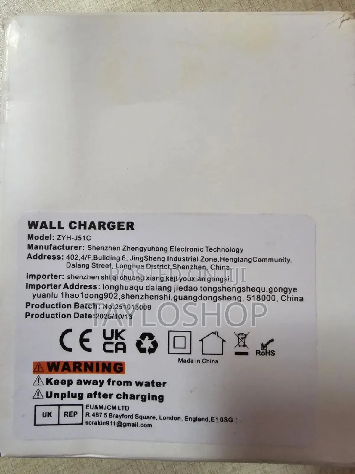 12w Fast Charger for iPhone, iPad iPod (Original Quality) – Uk Plug