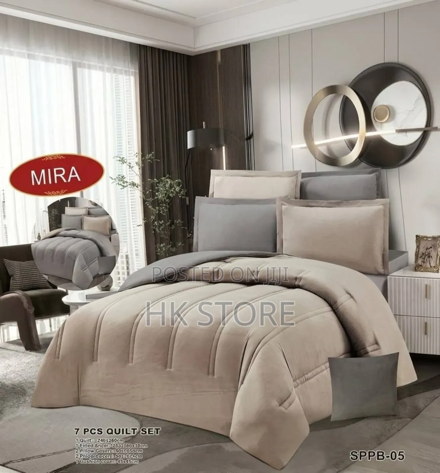 Seven (7) Pcs Comforter Set