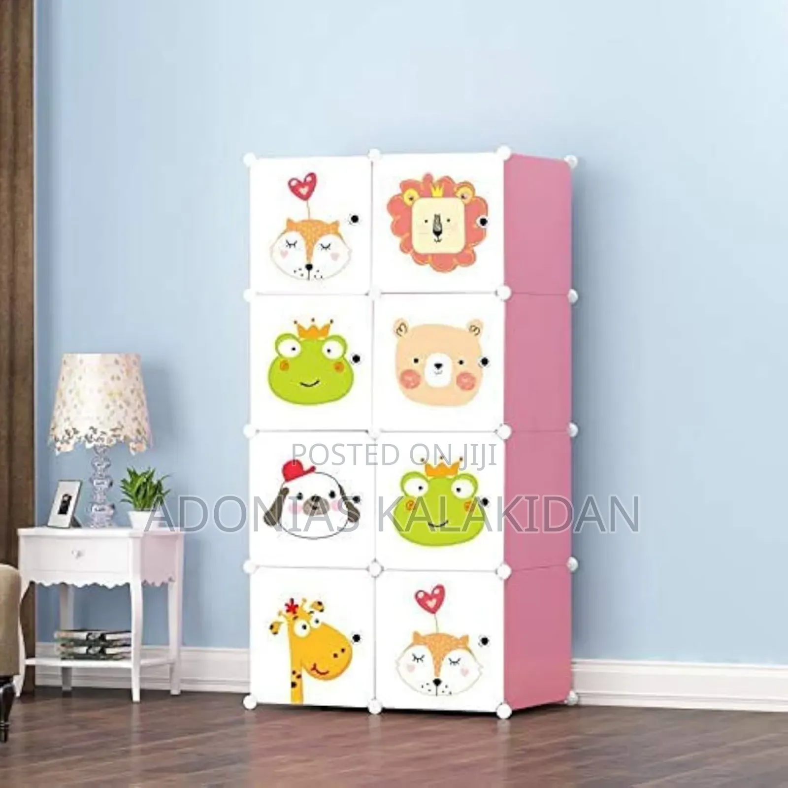 Plastic And Metal Cubic Cloth Cabinet
