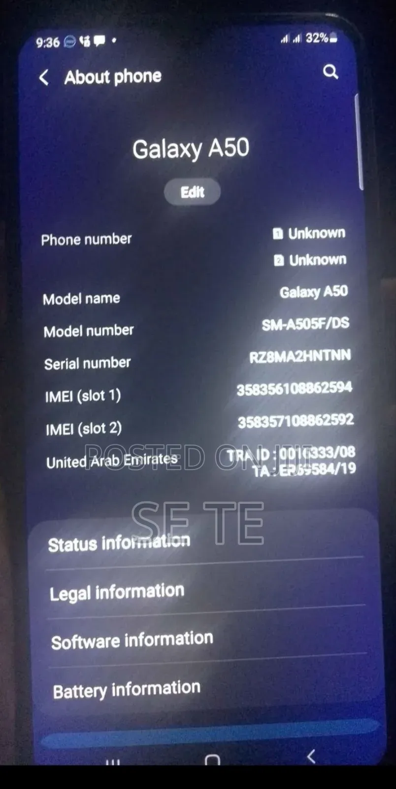 Samsung Galaxy A50 128 GB Black