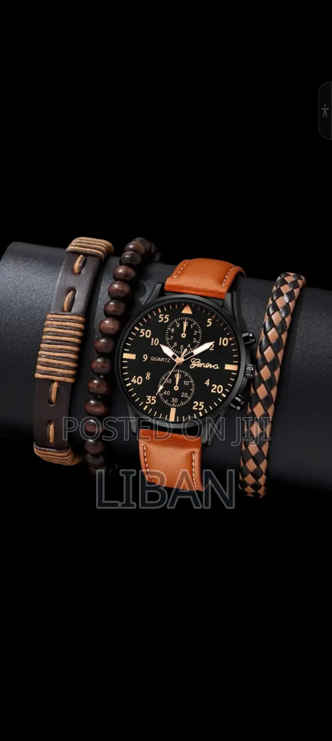 Man Business Luxury Watches Set Leather Casual Clock Fashion