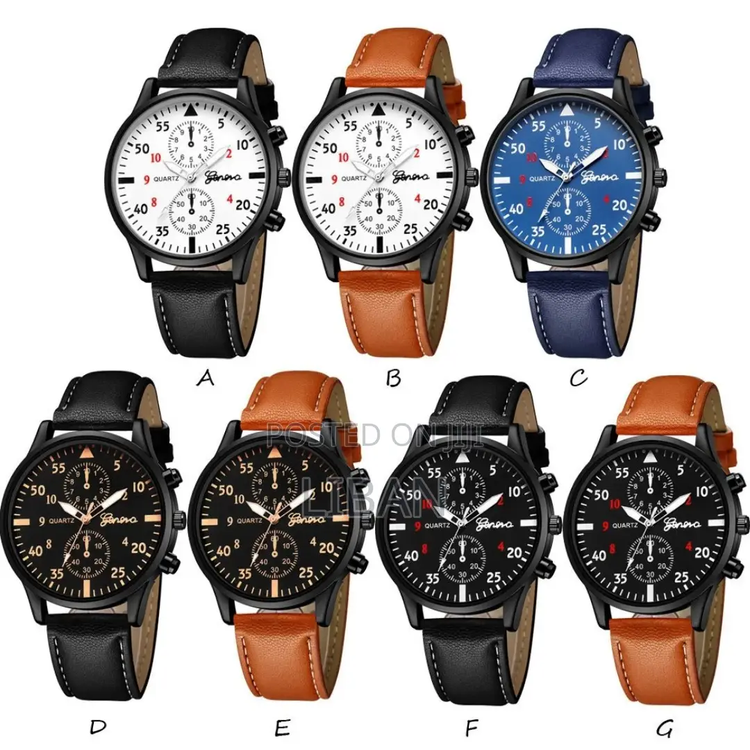 Man Business Luxury Watches Set Leather Casual Clock Fashion