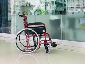 Mobiclinic Children's Manual Wheelchair Red With Printed Upholstery