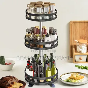 360° Rotating Kitchen Storage Rack