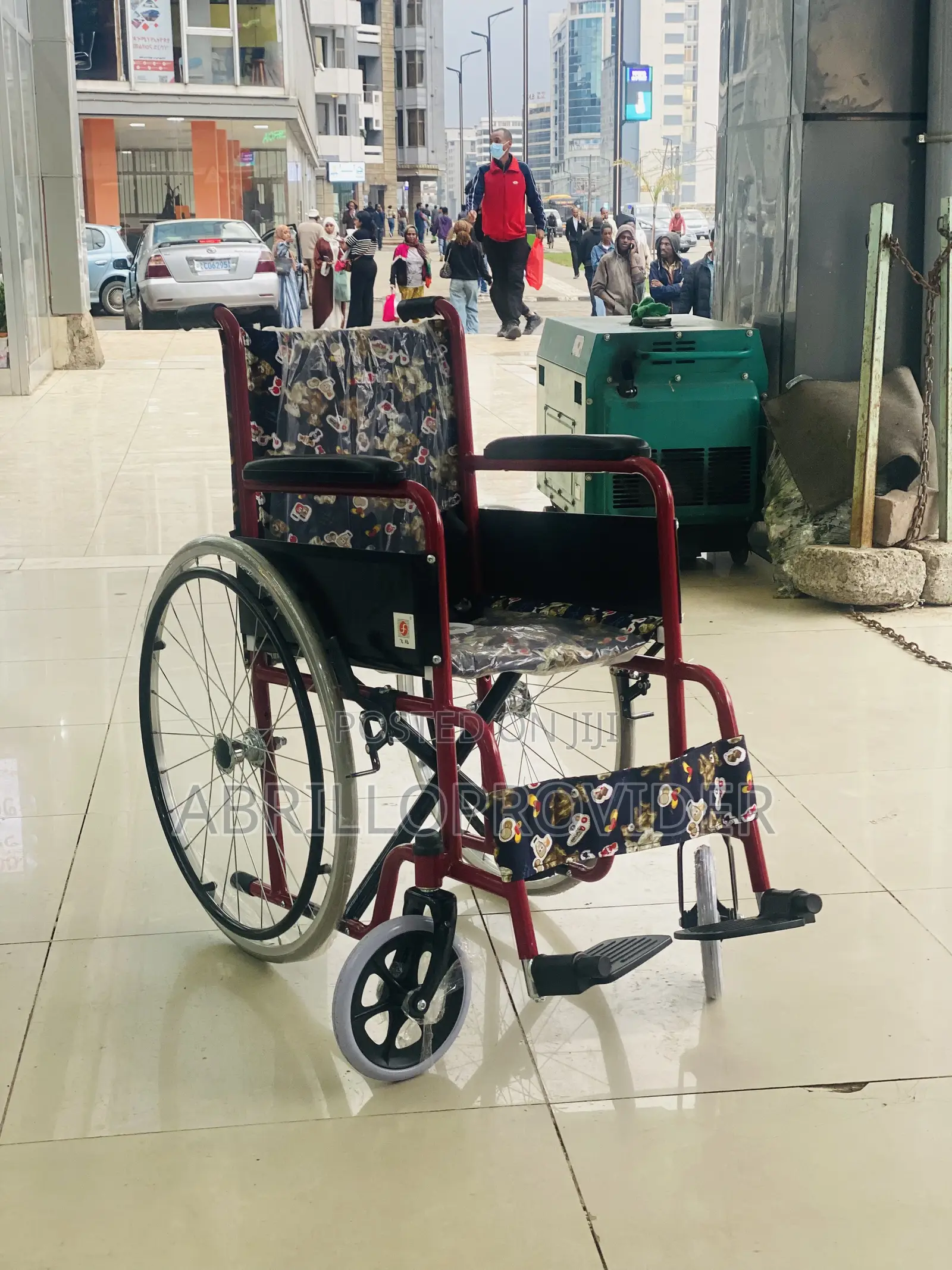 Children'swheelchair负red说printed电话theater Design Folding Wheels