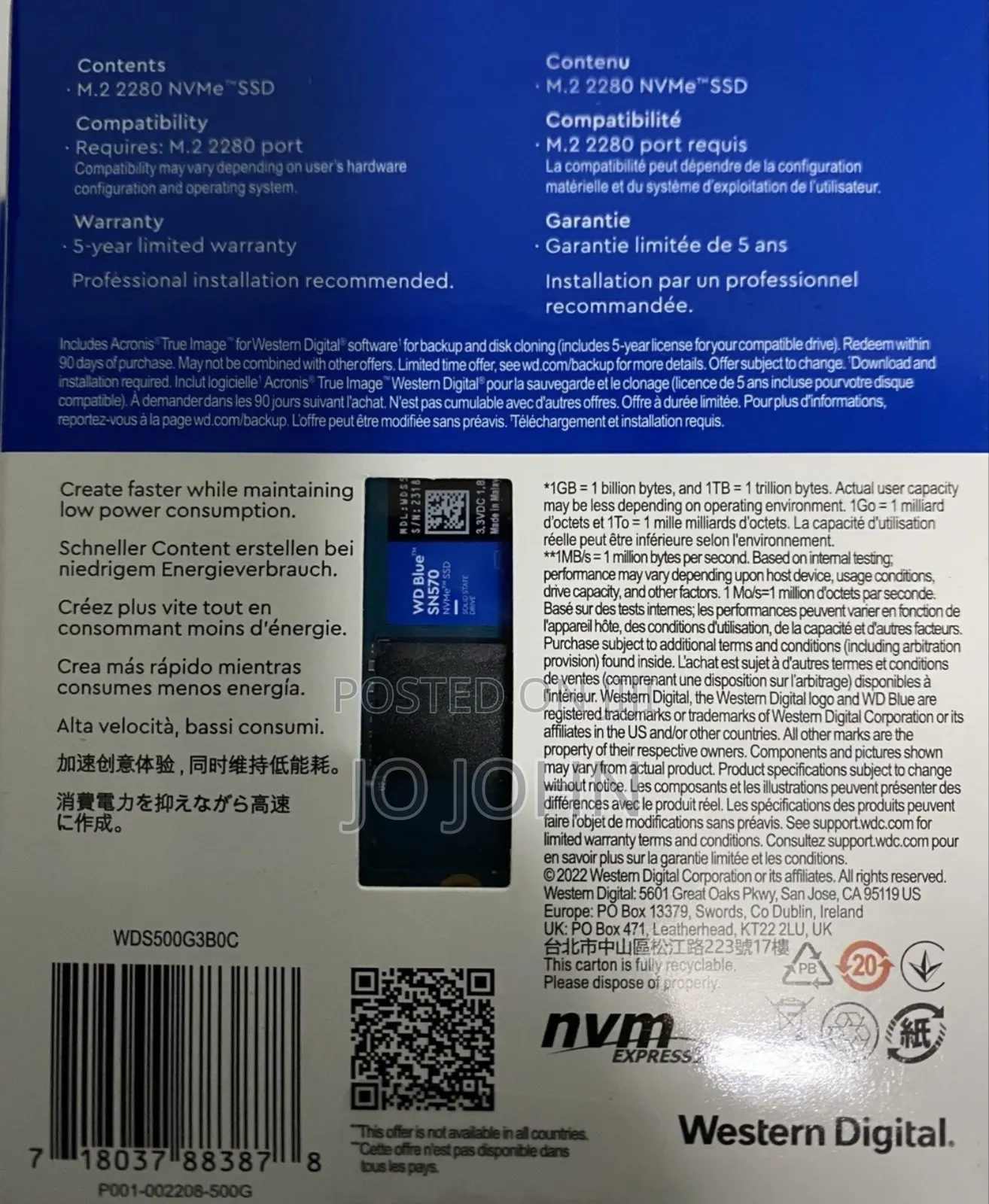 Western Digital Nvme SSD M.2