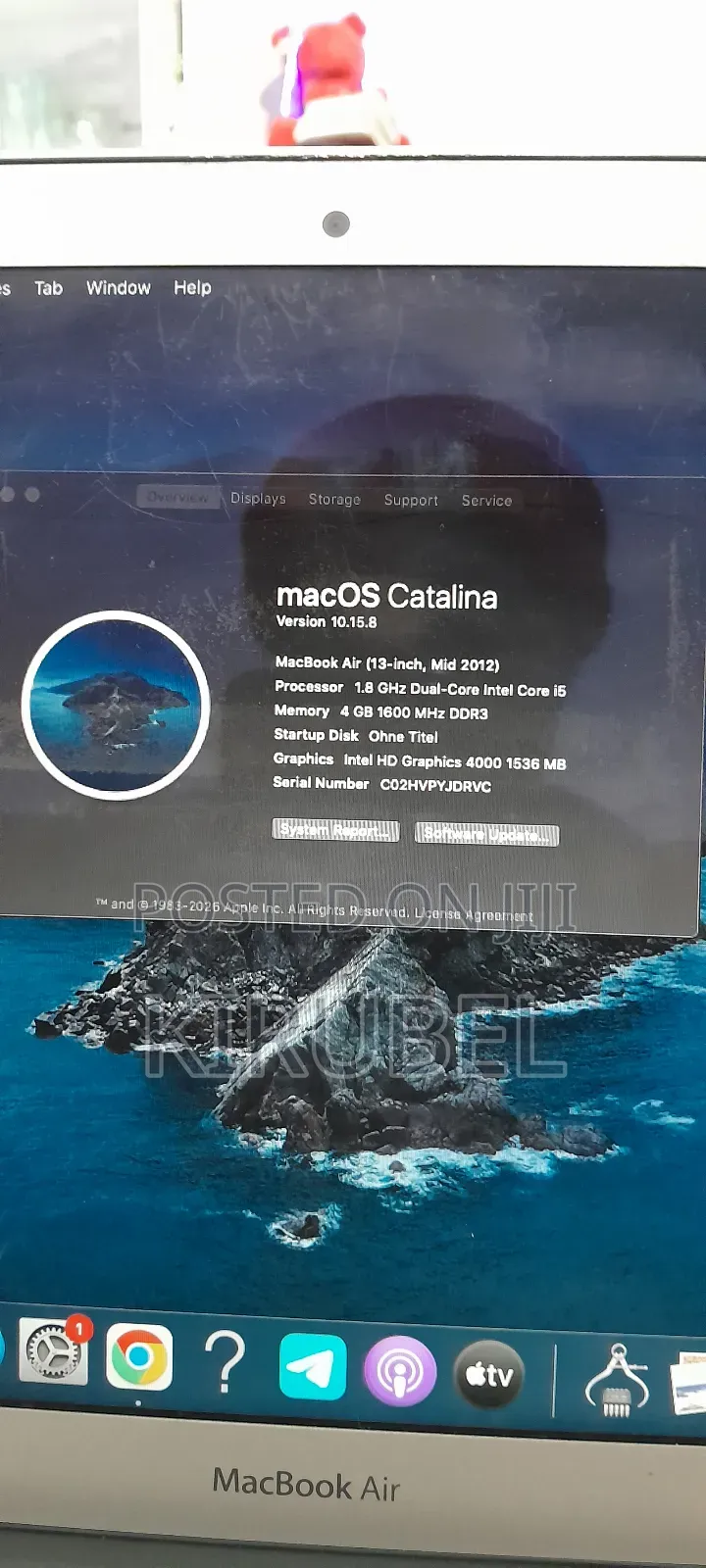 Laptop Apple MacBook 2012 4GB Intel Core i5 SSD 128GB