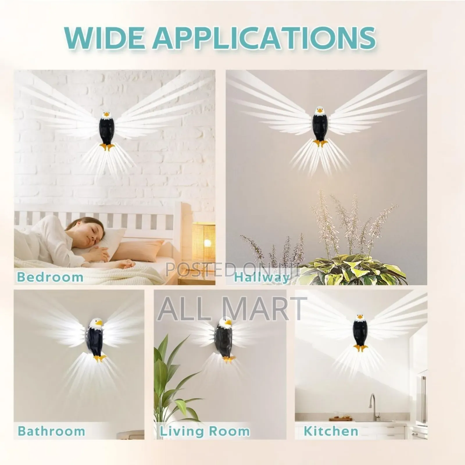 Wall-Mounted Led Eagle Wall Light