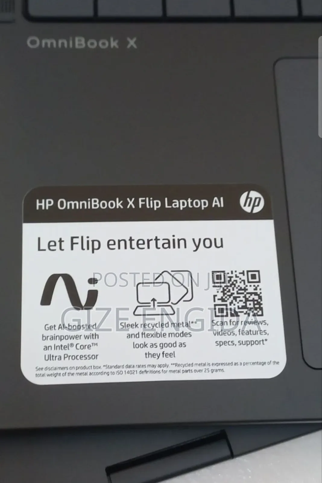 New Laptop HP OmniBook X Flip 16" 16GB Intel Core Ultra 7 SSD 1T