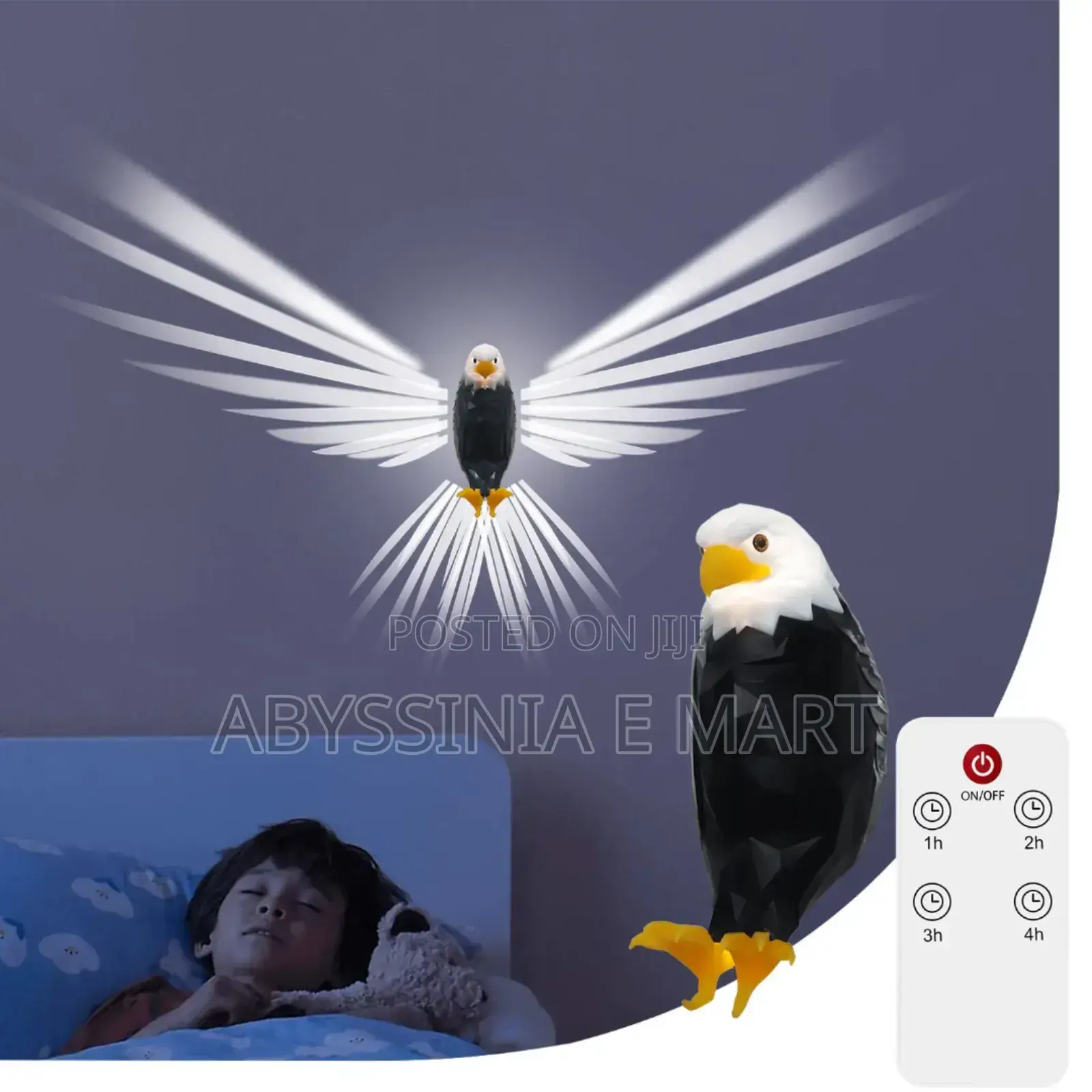 3d Effect Wall-Mounted Led Eagle Wall Light
