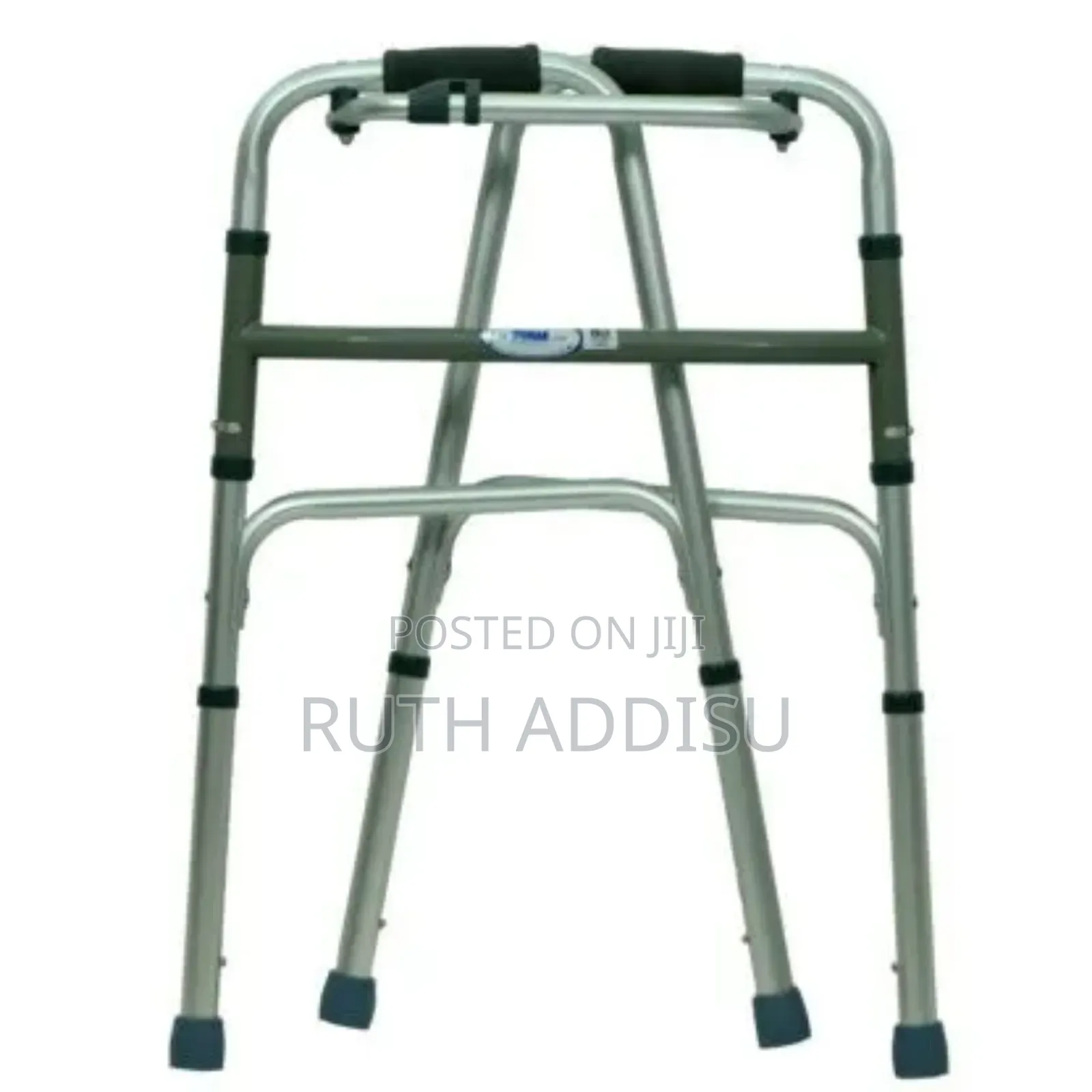 Folding 2-button Walker, Wheels-glides, Adult, 1 Ea Smart Walker