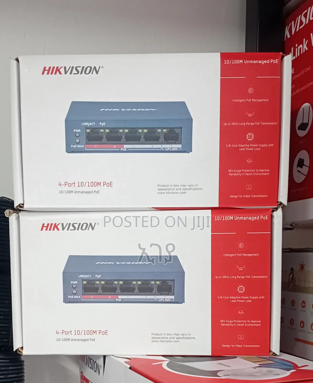 Hikvision Poe 4 Port Switch Security Camera Kit