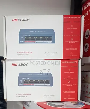 Hikvision Poe 4 Port Switch Security Camera Kit