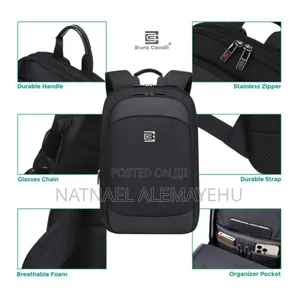 Bruno Cavalli Multifunctional Laptop Backpack.