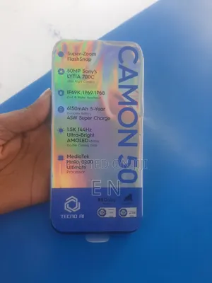 New Tecno Camon 50 256 GB Black
