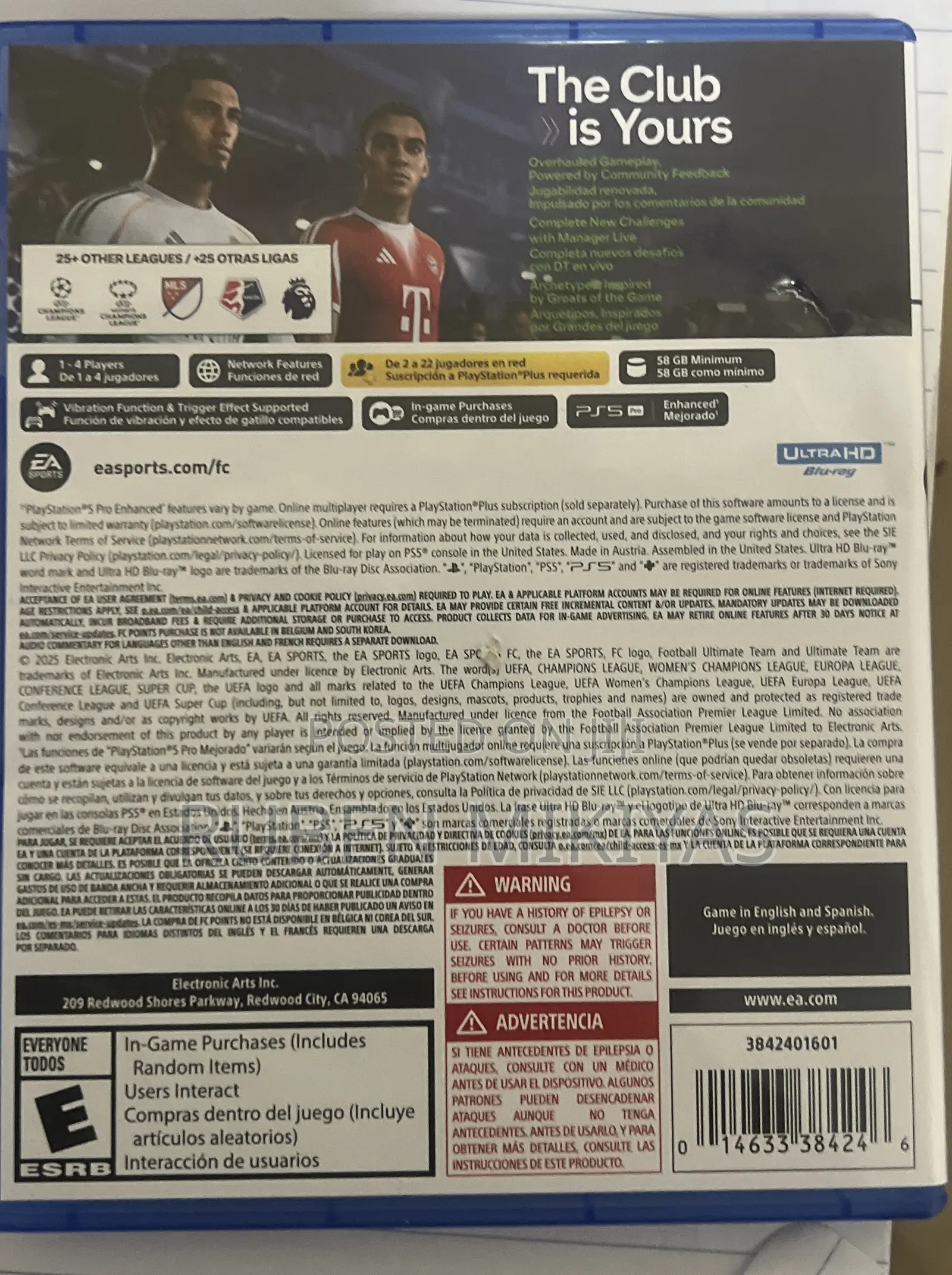 Fc 26 for Playstation 5 Not Used