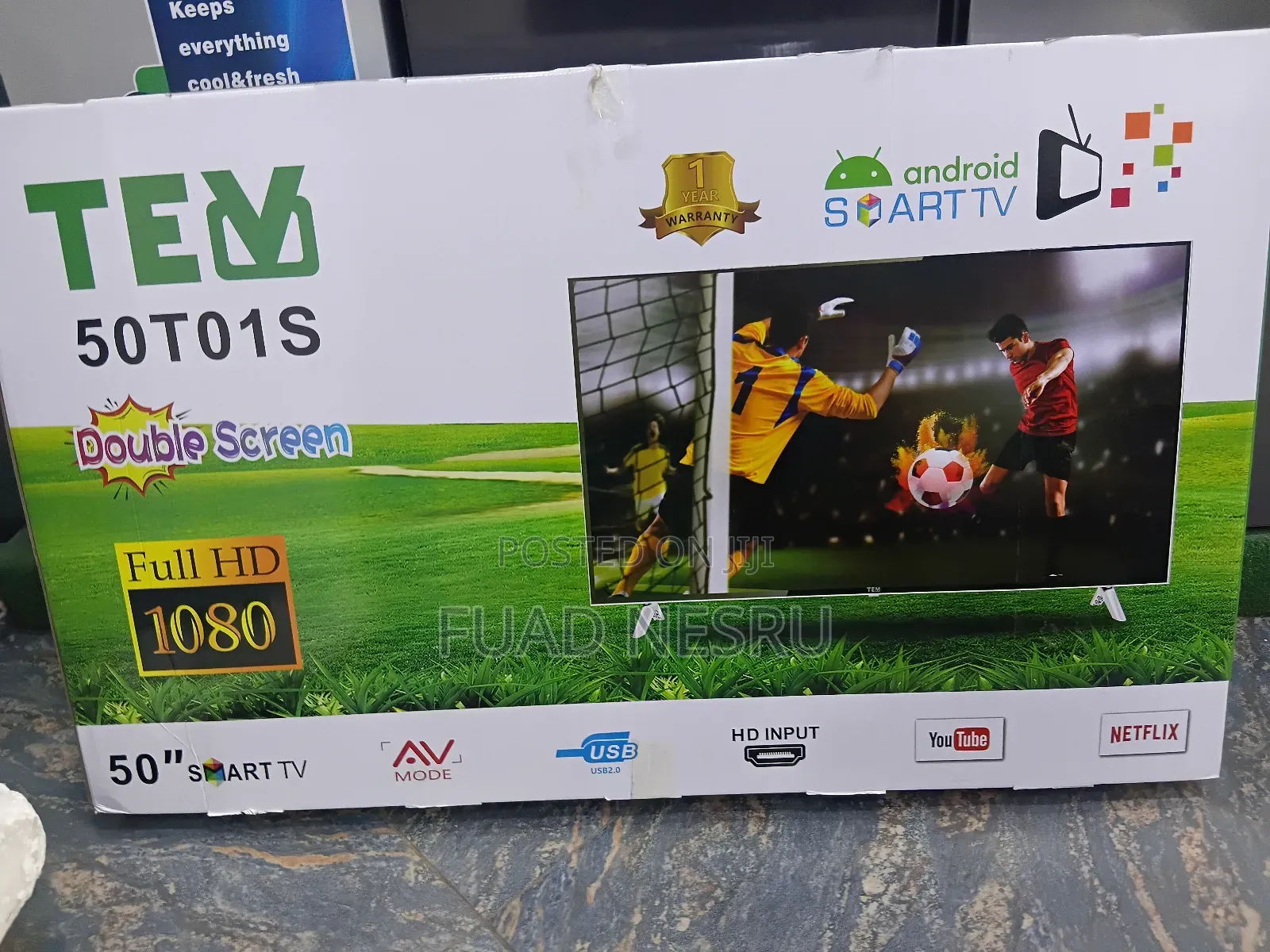 Tev Tv 50inch Doubl Sceren Smart Adroyeid14