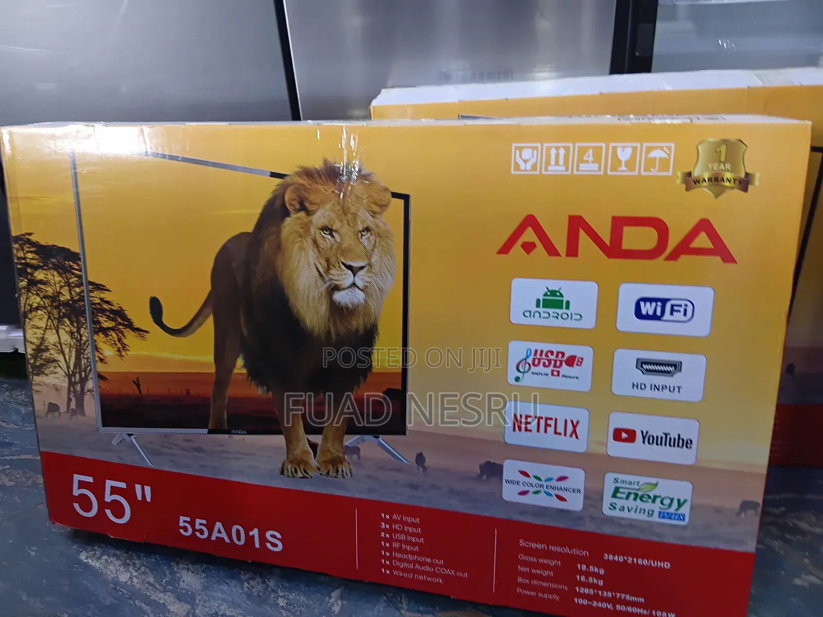 Anda Tv 55 Inch Smart Adroyid New Brand
