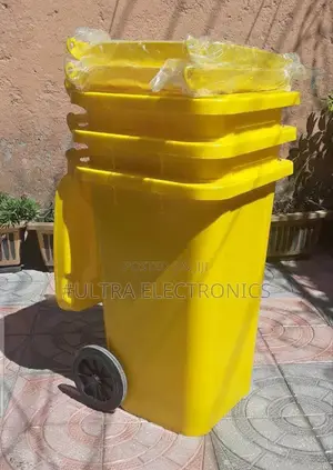Garbage 100lyellow Garbage Bin Is a Mobile Wheelie Container, Often