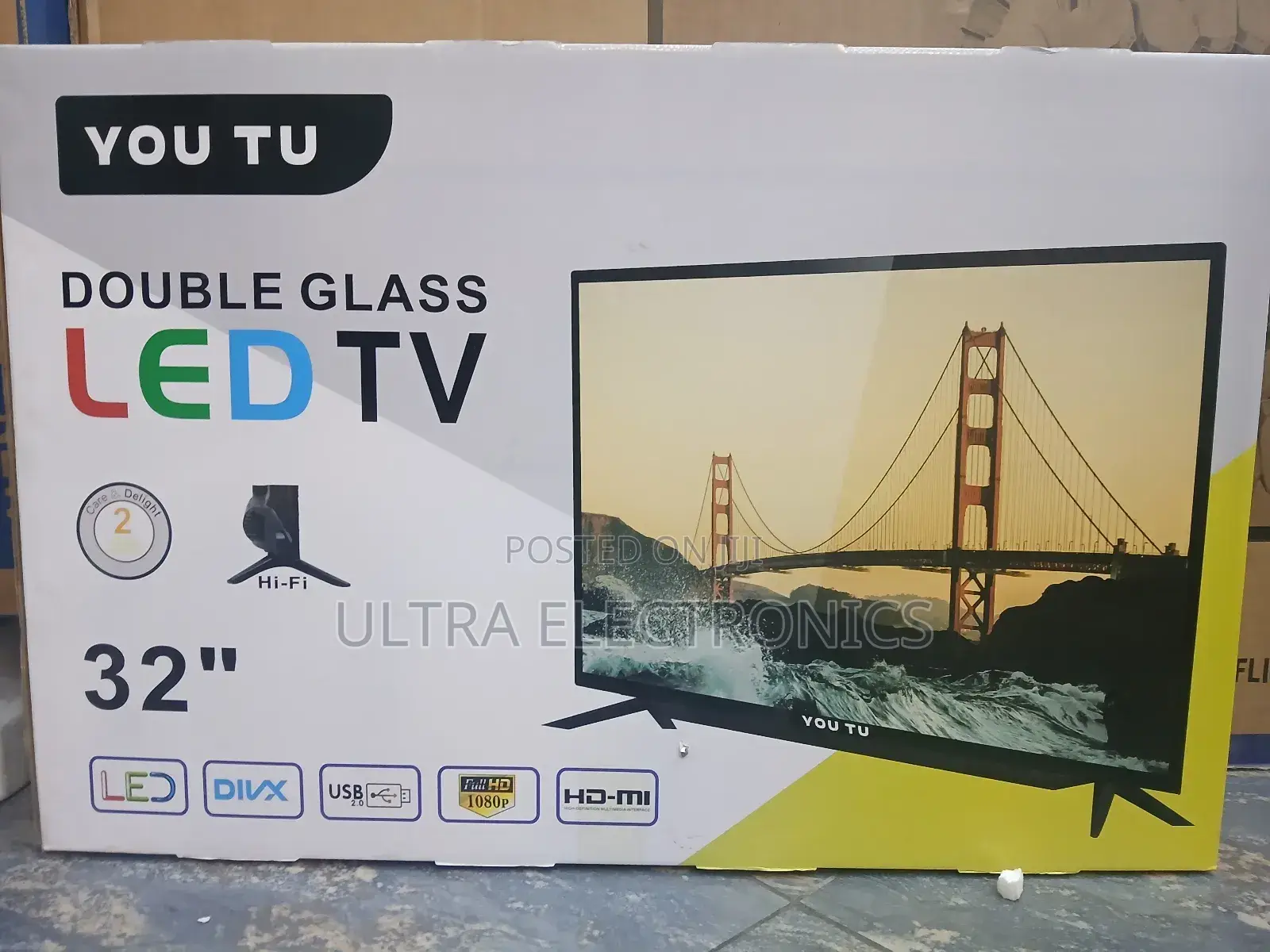 You Tu 32-Inch Double Glass Led Tv. Display: 32-Inch Screen With