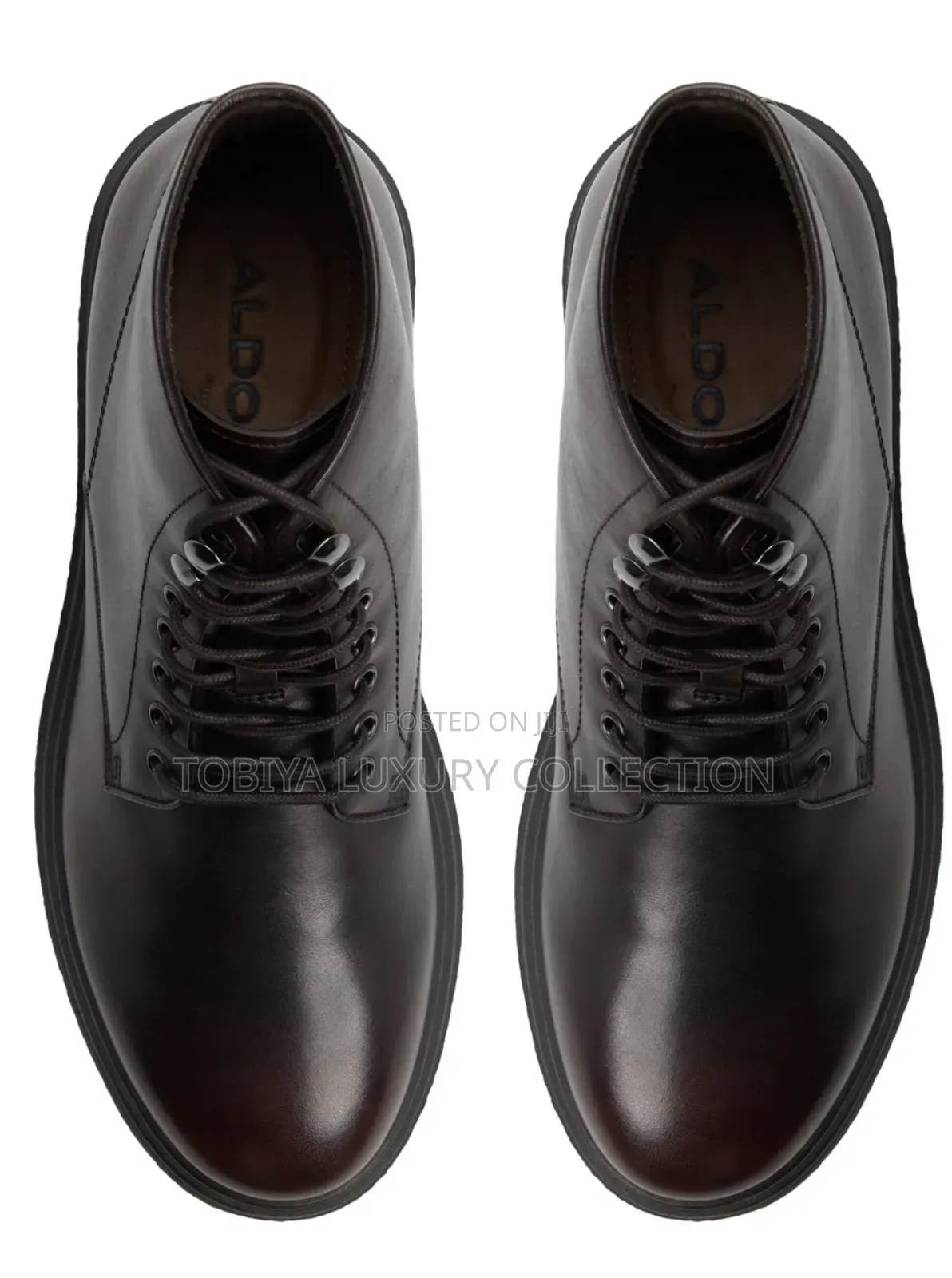 Aldo Lace-Up Ankle Boots - Dark Brown 26.