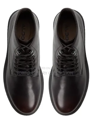 Aldo Lace-Up Ankle Boots - Dark Brown 26.
