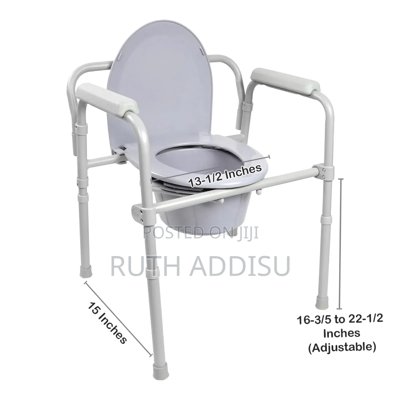 Free Shipping! Naipo 3-in-1 Bedside Commode, Raised Toilet Capacity