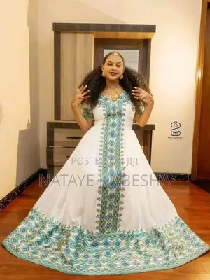 Habesha የሀበሻ Kemis ቀሚስ ሽፎን የሀገር ባህል ልብሶች Chiffon Yehabesha Libs ልብስ
