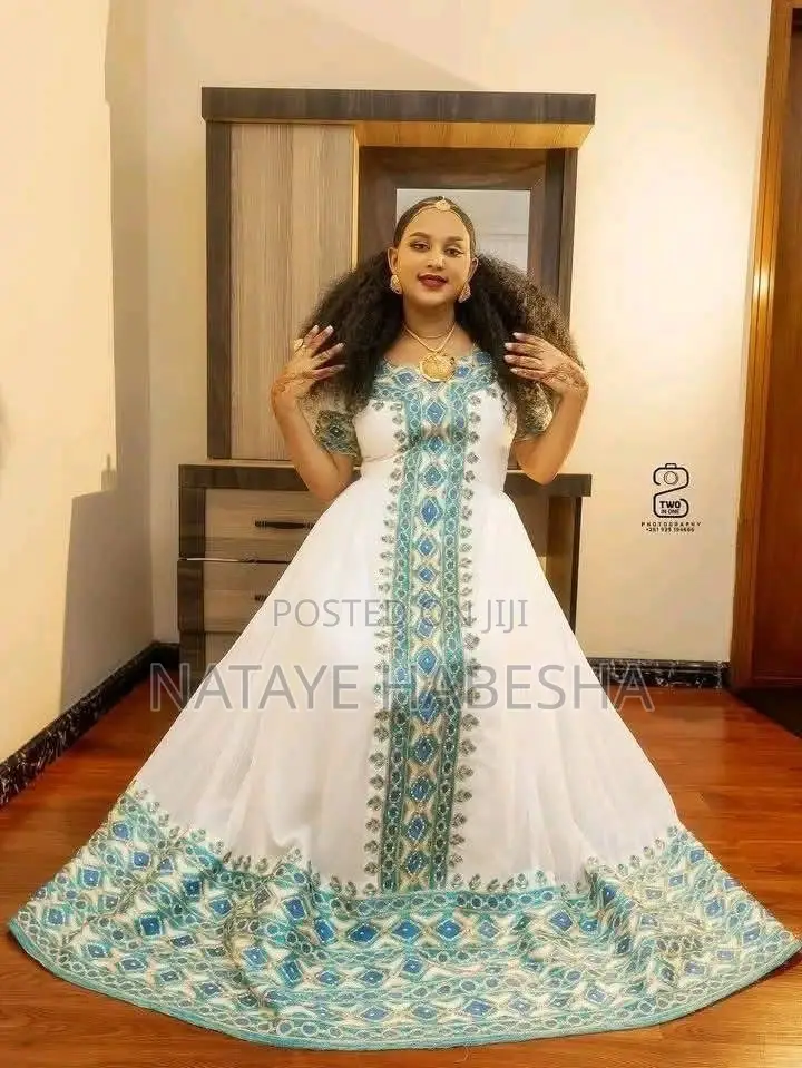 Habesha የሀበሻ Kemis ቀሚስ ሽፎን የሀገር ባህል ልብሶች Chiffon Yehabesha Libs ልብስ