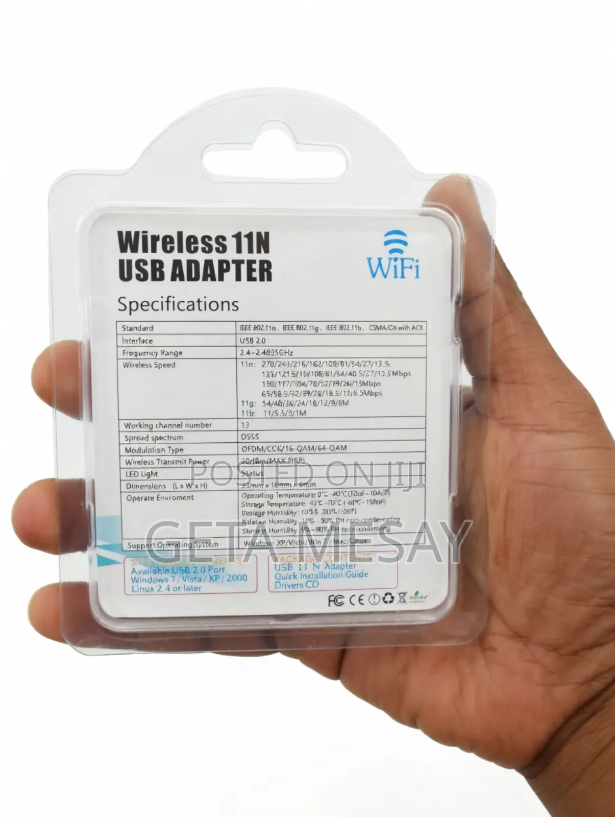 Mini Usb Wifi Adapter 300mbps 802.11n for Pc Laptop