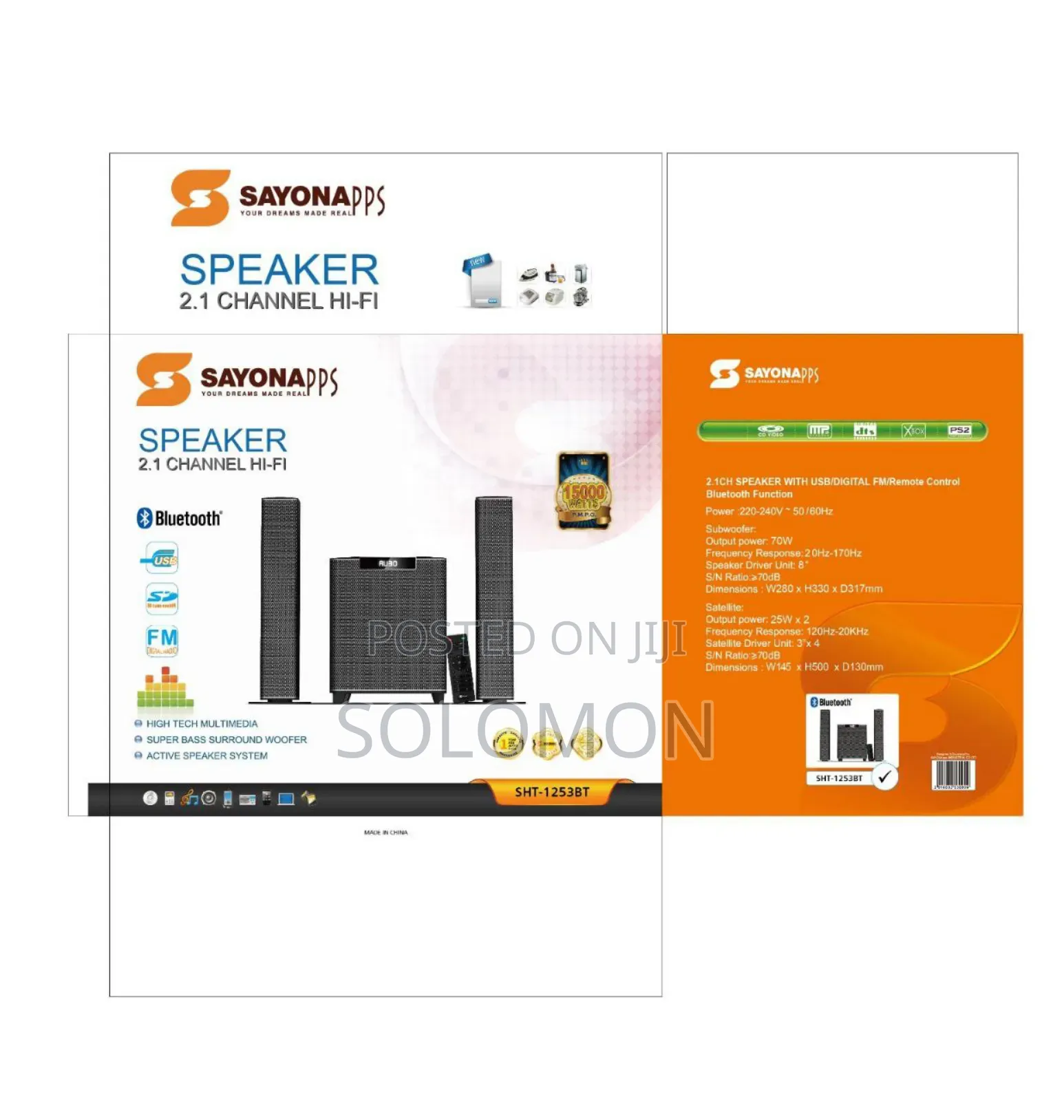 🔊 Sayona 2.1 Channel Hi-fi Speaker System
