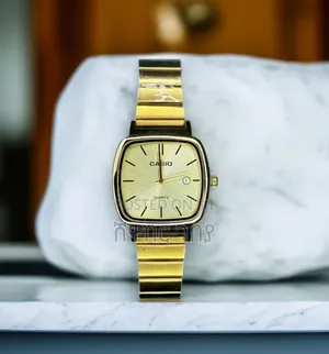 Original Casio Gold Square Watch - Tank Design