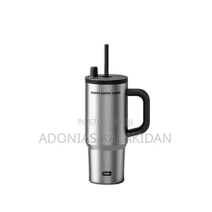 Double Layer Stainless Still Isolated Tumblers With Straw