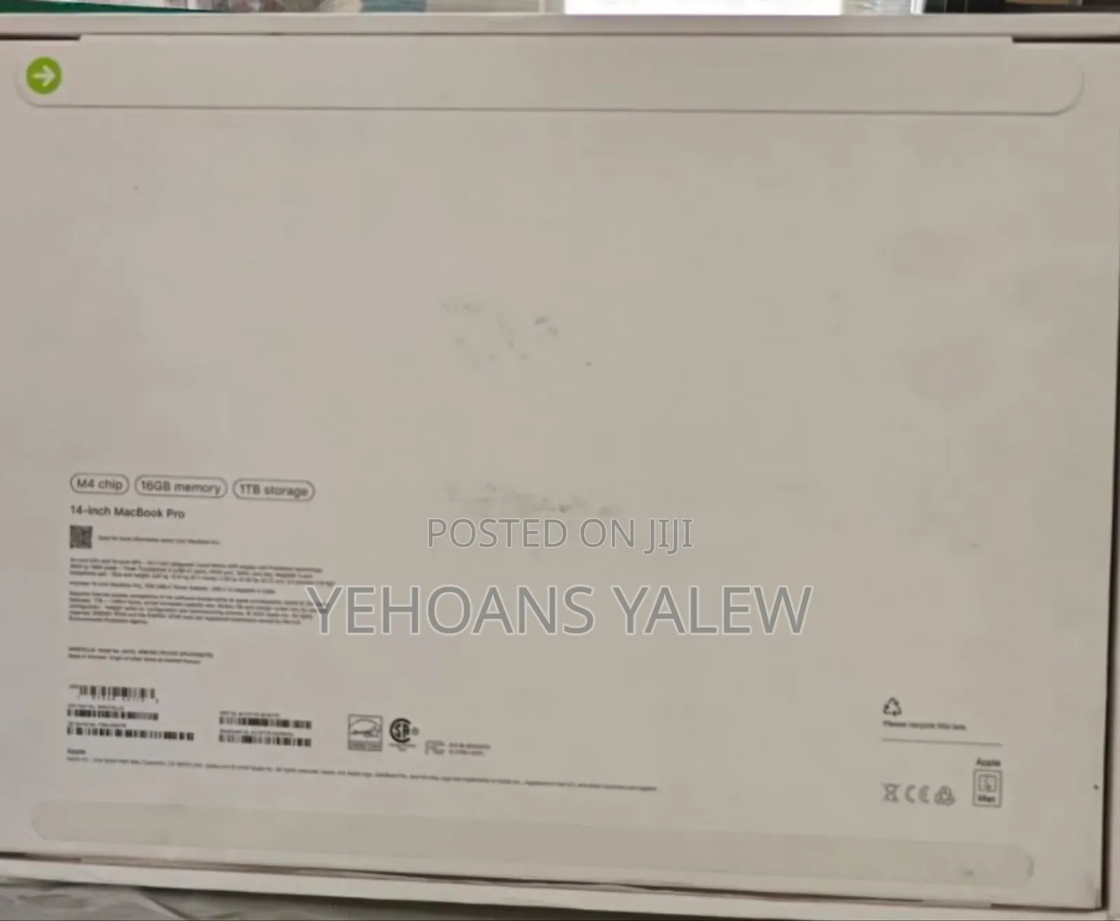 New Laptop Apple MacBook Pro 2024 M4 14-inch 16GB Apple M4 Pro SSD 1T
