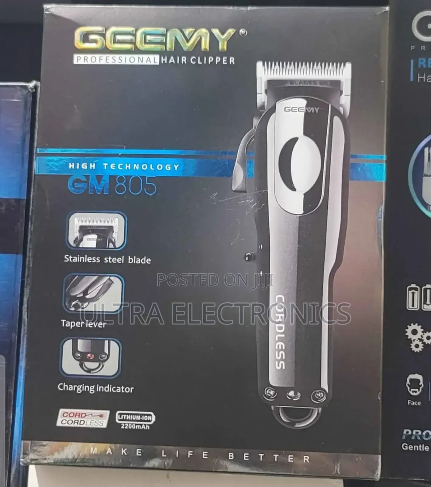 የፀጉር ማሽን Gm-805 Is a Professional Hair Clipper Featuring Durable