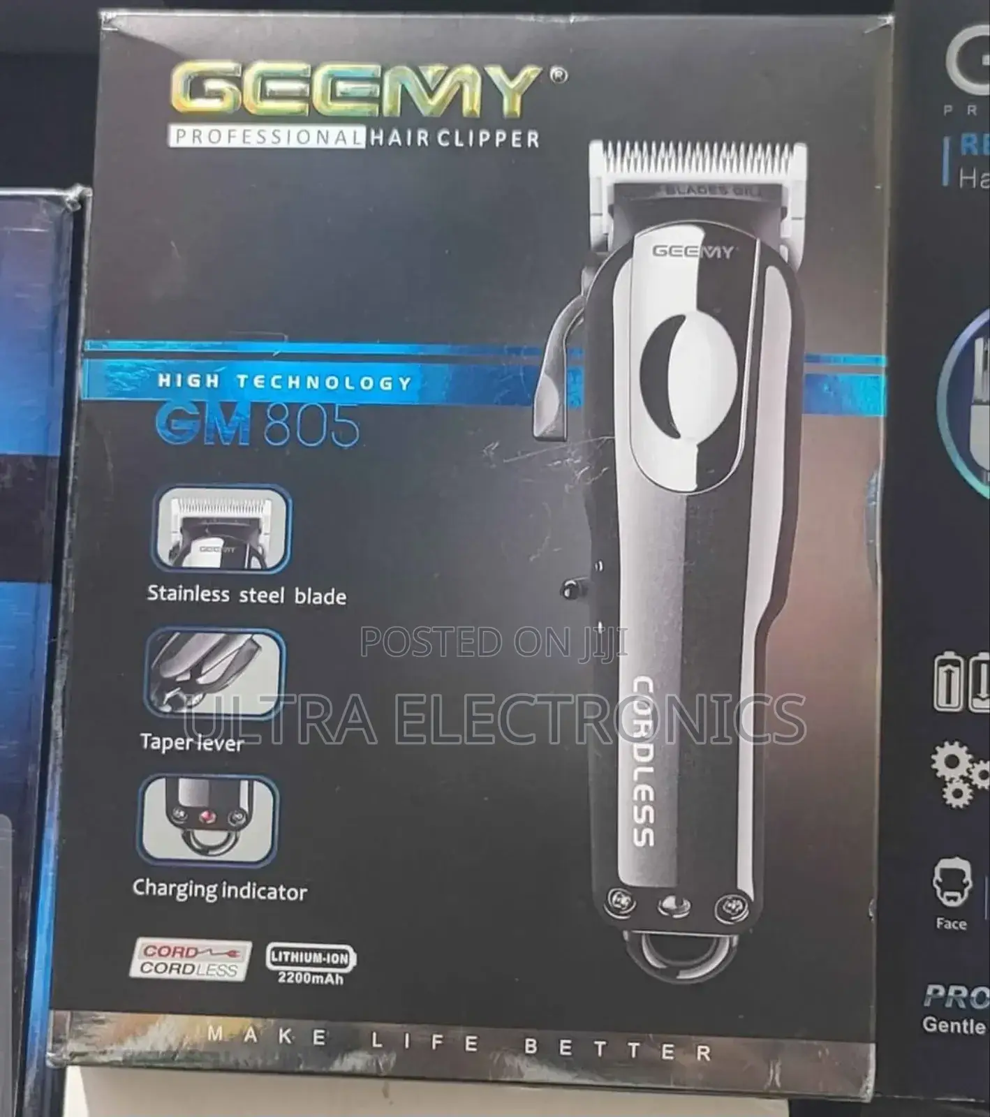 የፀጉር ማሽን Gm-805 Is a Professional Hair Clipper Featuring Durable